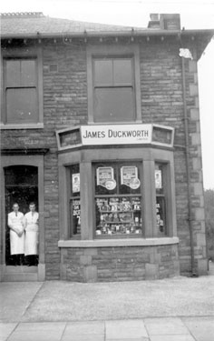 Album containing the various retail outlets currently/once owned by Mrs Duff's Family - James Duckworth Ltd. - Firgrove (Opening Day)