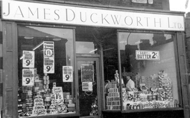 Album containing the various retail outlets currently/once owned by Mrs Duff's Family - James Duckworth Ltd. - No. 17 Lyndurst Road, Burnley
