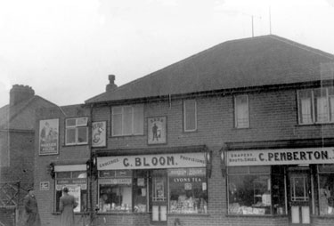 Album containing the various retail outlets currently/once owned by Mrs Duff's Family - C. Bloom before it became the 'Globe Tea Co.' - Aston, South Yorkshire, (men in photograph: Ted Fitton & C. Cros