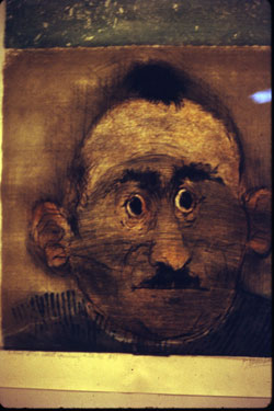 Print displayed in a gallery - Self-Portrait, who?