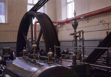 Benjamin Armitages, Shepley - Mill engine fly wheel 6 tons 13ft diameter.