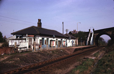 Skelmanthorpe Railway Station as it was until Dr. Beeching's cuts.