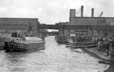 Photograph Album: Calder Carrying Company Limited - Photographs taken on the occasion of the Launching of the Motor Barge "Sowerby Bridge", at Ledgard Bridge Dockyard, Mirfield.