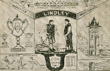 Postcard - "Lindley", Huddersfield.