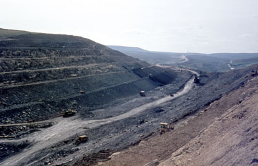 The construction of the first segment of the Yorkshire section of the M62 motorway, situated between the county boundary of Saddleworth Moor and Outlane.