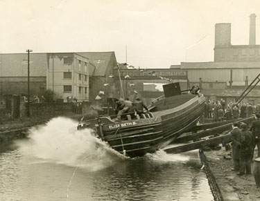 The Launch of the "Eliza Beth B," Mirfield.
