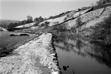 Snow covered canal scene, Golcar-Linthwaite. 