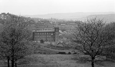 Commercial Mill, Milnsbridge, Huddersfield viewed from Botham Hall Road.