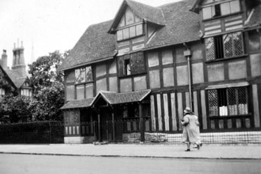 Photo Album Containing Various Images: Shakespeare's Birthplace, Henley Street, Stratford-upon-Avon.