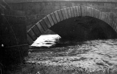 Photo Album Containing Various Images: Colne Bridge, Huddersfield - in flood and frost.