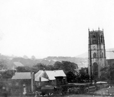 Photo Album Containing Various Images: Marsden Church, and Parochial Hall.