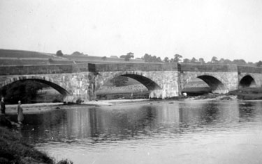 Photo Album Containing Various Images: Packhorse Bridge crossing the River Wharfe, in the village of Burnsall, Lower Wharfedale, North Yorkshire.