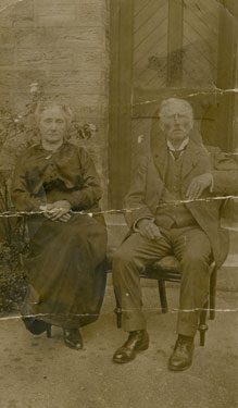 Mr John Beddard (former Headmaster of Shelley Council School) and his wife Sarah Jane.