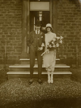 Harold and Louie Laycock (nee Briggs) on their Wedding Day. 