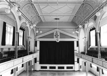 Checkheaton Town Hall, Bradford Road - interior view. 