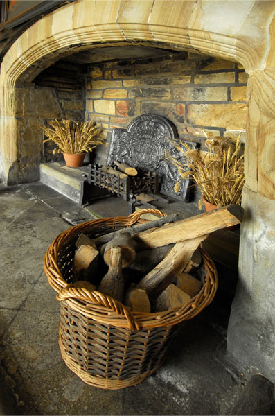 Stone Fireplace - the Great Hall, Oakwell Hall, Birstall. Non-Winning Entries. "A Moment in Time, Kirklees, the Inside Story" PHOTOGRAPHIC COMPETITION 2008 – Interiors. 