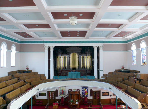 Batley Central Methodist Church, Commercial Street, Batley – viewed from the first floor balcony, looking towards the pulpit. Non-Winning Entries. "A Moment in Time, Kirklees, the Inside Story" PHOTOGRAPHIC COMPETITION 2008 – Interiors. 