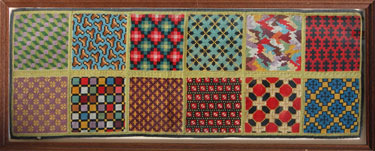 A sampler consisting of 12 different patterns. Embroiderer unknown
